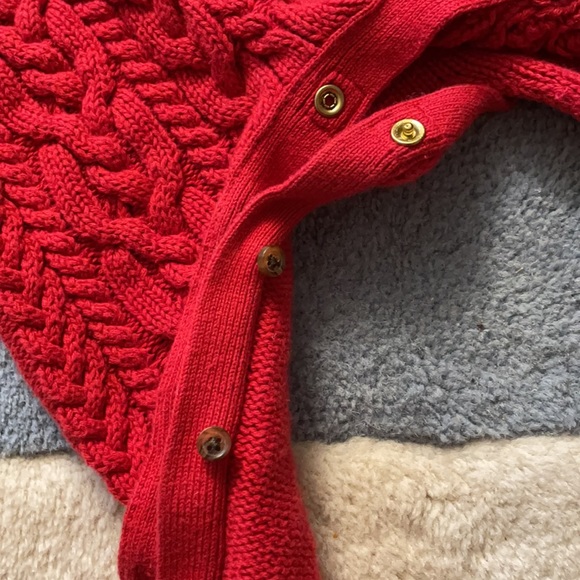 Baby Gap Red Cable Knit Romper - Picture 3 of 5
